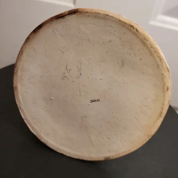 Vintage Porcelain  Bisque Japanese Matte Cream Candle Holders 6" - Picture 8 of 11